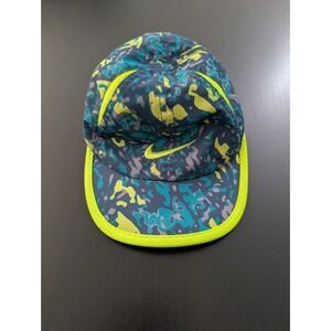 Nike Featherlight Dri-Fit Toddler Infant Cap Adjustable Swoosh Blue Yellow